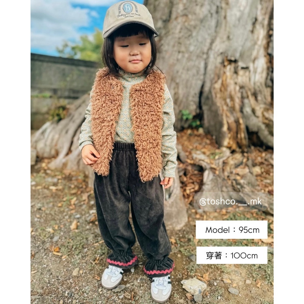 ｜現貨 100cm 110cm｜日本 &mignon 燈芯絨長褲。日本童裝 女童長褲 秋冬長褲 幼兒園褲子 多樂選物-細節圖2