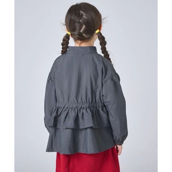 ｜現貨 110cm｜日本 pairmanon 女童薄外套。日本童裝 女童夾克 愛心拉鍊 荷葉裝飾 多樂選物-細節圖4