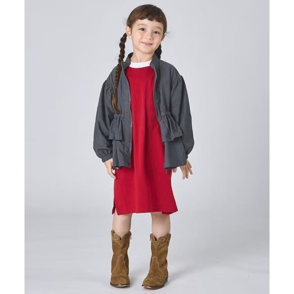 ｜現貨 110cm｜日本 pairmanon 女童薄外套。日本童裝 女童夾克 愛心拉鍊 荷葉裝飾 多樂選物-細節圖5