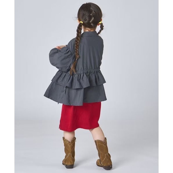 ｜現貨 110cm｜日本 pairmanon 女童薄外套。日本童裝 女童夾克 愛心拉鍊 荷葉裝飾 多樂選物-細節圖6