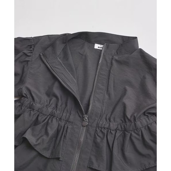 ｜現貨 110cm｜日本 pairmanon 女童薄外套。日本童裝 女童夾克 愛心拉鍊 荷葉裝飾 多樂選物-細節圖10