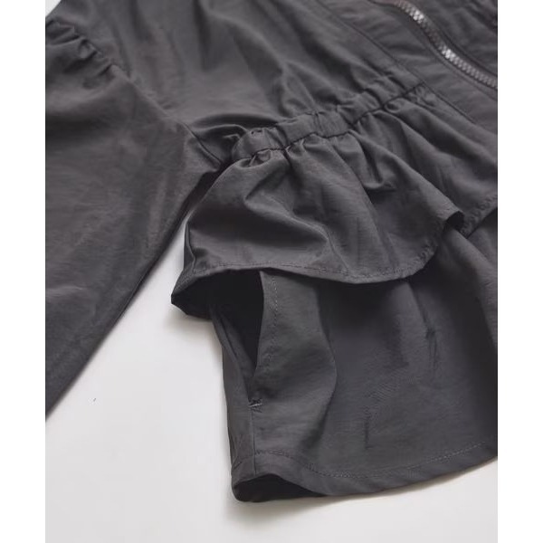 ｜現貨 110cm｜日本 pairmanon 女童薄外套。日本童裝 女童夾克 愛心拉鍊 荷葉裝飾 多樂選物-細節圖11