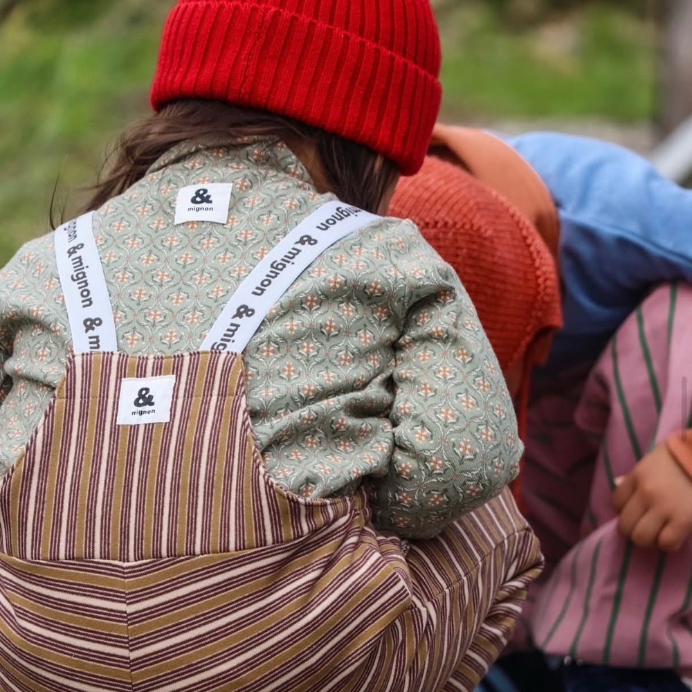 ｜現貨 90cm 100cm｜&mignon 復古花紋長袖上衣。日本童裝 女寶內搭 女寶內衣 多樂選物-細節圖6