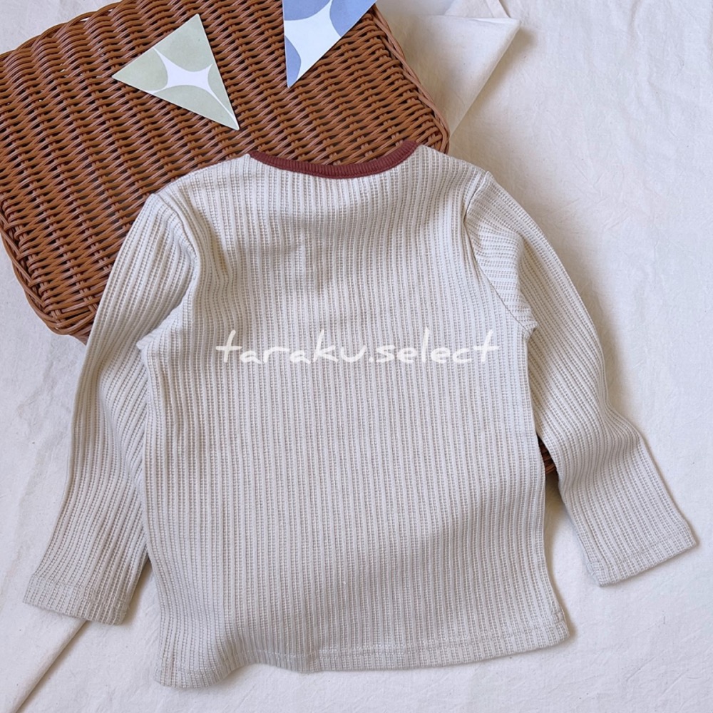 ｜現貨 100cm｜&mignon 兩件式長袖背心上衣。日本童裝 女寶 細肩帶背心 女寶上衣 多樂選物-細節圖3