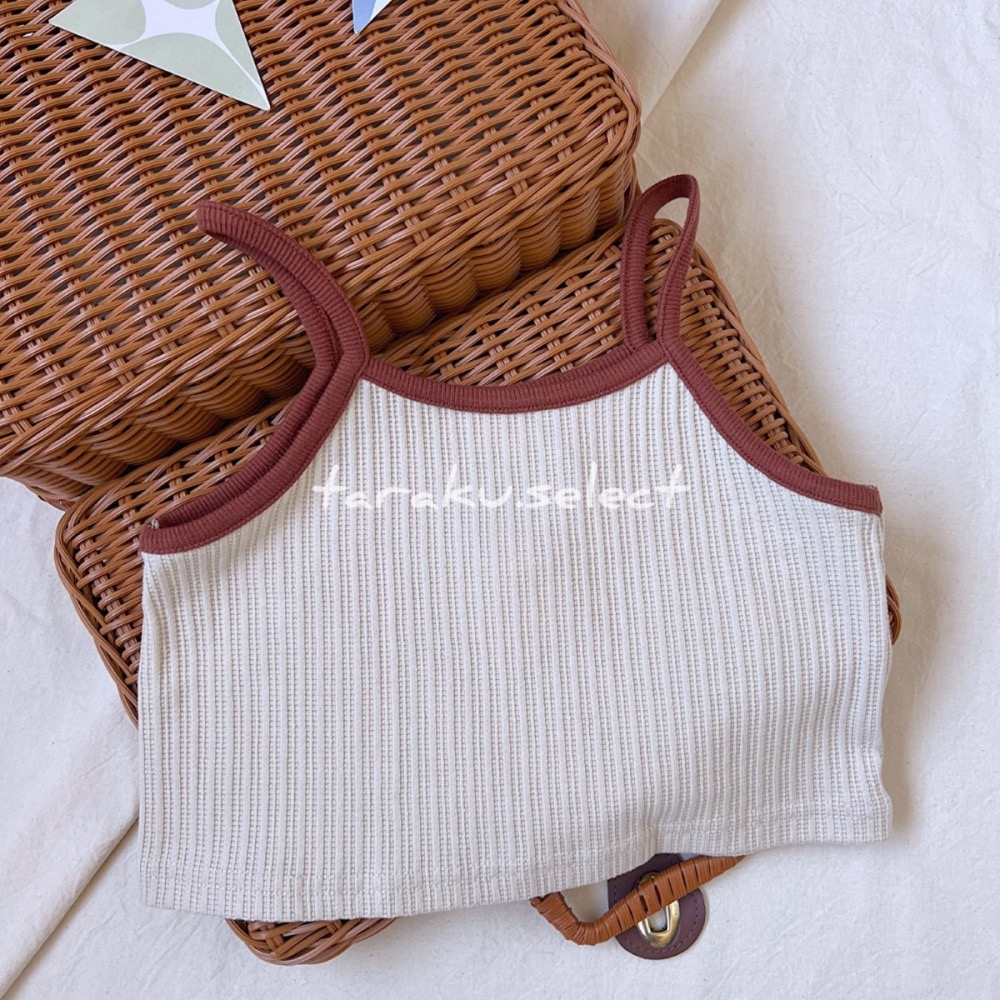 ｜現貨 100cm｜&mignon 兩件式長袖背心上衣。日本童裝 女寶 細肩帶背心 女寶上衣 多樂選物-細節圖4