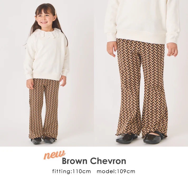 ｜現貨 110cm 120cm｜女童緹花喇叭褲。日本童裝 ever closet 復古 兒童長褲 針織褲 多樂選物-細節圖4