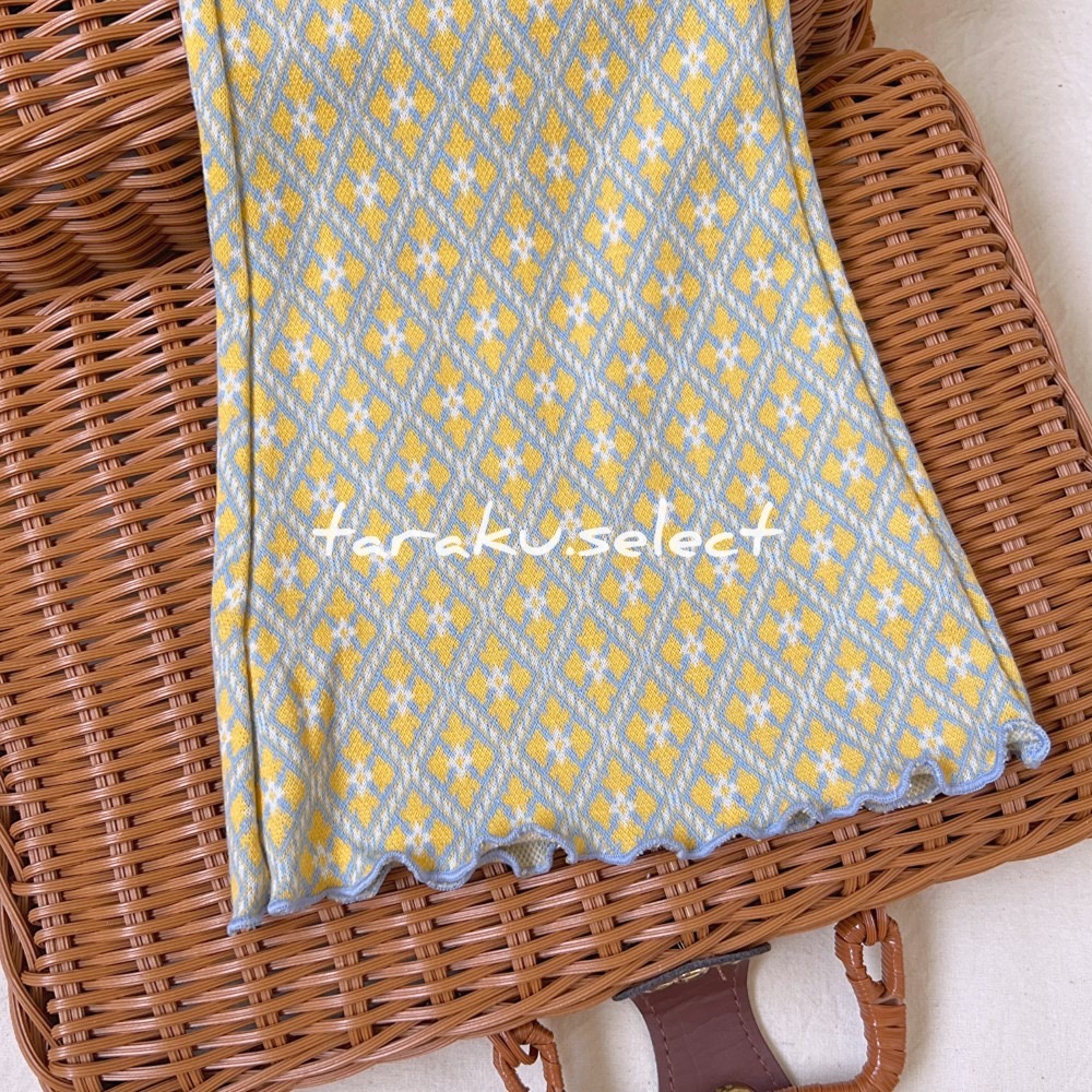 ｜現貨 110cm 120cm｜女童緹花喇叭褲。日本童裝 ever closet 復古 兒童長褲 針織褲 多樂選物-細節圖8