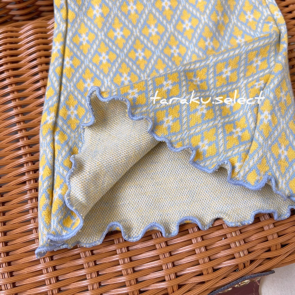 ｜現貨 110cm 120cm｜女童緹花喇叭褲。日本童裝 ever closet 復古 兒童長褲 針織褲 多樂選物-細節圖9