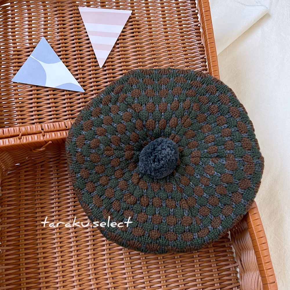 ｜現貨 48cm｜&mignon 針織貝蕾帽。日本童裝 寶寶貝蕾帽 貝雷帽 溫暖 刷毛  多樂選物-細節圖2