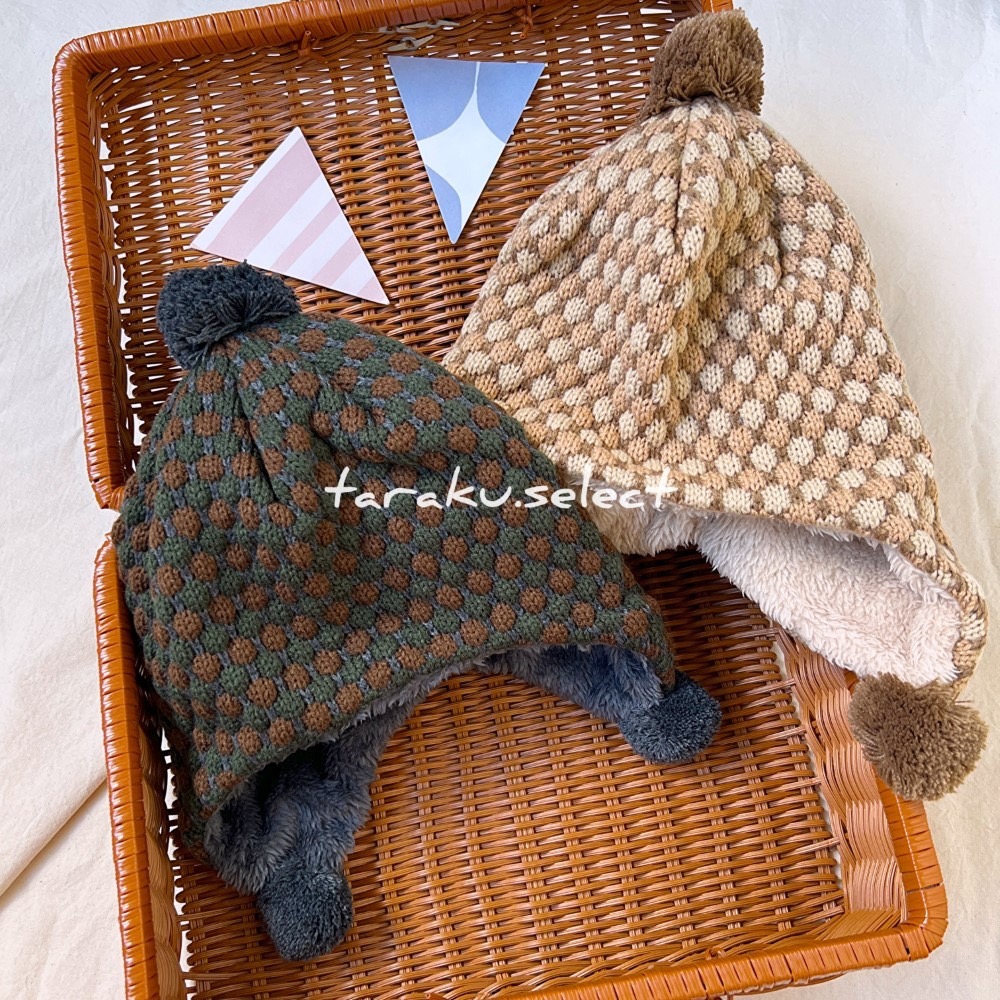 ｜現貨 52cm｜&mignon 幼兒毛帽。日本童裝 寶寶毛帽 遮耳帽 幼兒帽子 耳朵保暖 溫暖 刷毛 多樂選物-細節圖2