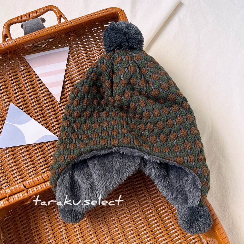 ｜現貨 52cm｜&mignon 幼兒毛帽。日本童裝 寶寶毛帽 遮耳帽 幼兒帽子 耳朵保暖 溫暖 刷毛 多樂選物-細節圖4