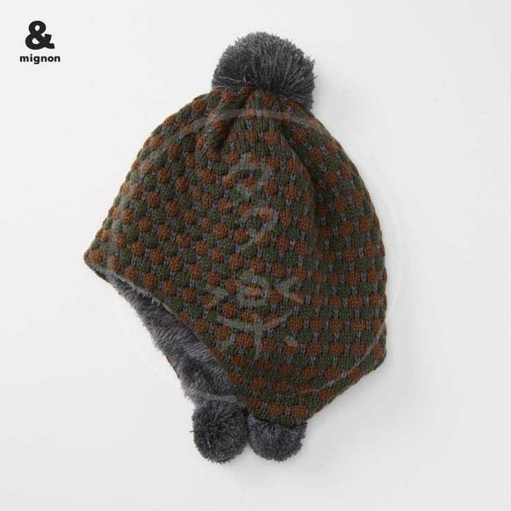 幼兒毛帽｜現貨 52cm｜&mignon 帽子。日本童裝 寶寶毛帽 遮耳帽  耳朵保暖 溫暖 刷毛 多樂選物-細節圖3