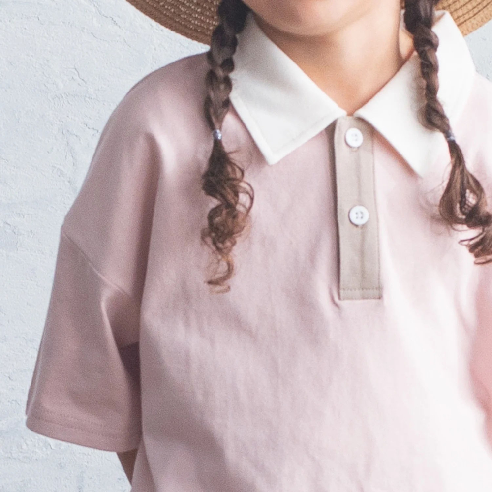 現貨 120cm｜寬鬆 配色 撞色 兒童Polo衫。日本童裝 PAIRMANON。純棉 男童 女童 短袖上衣 多樂選物-細節圖10