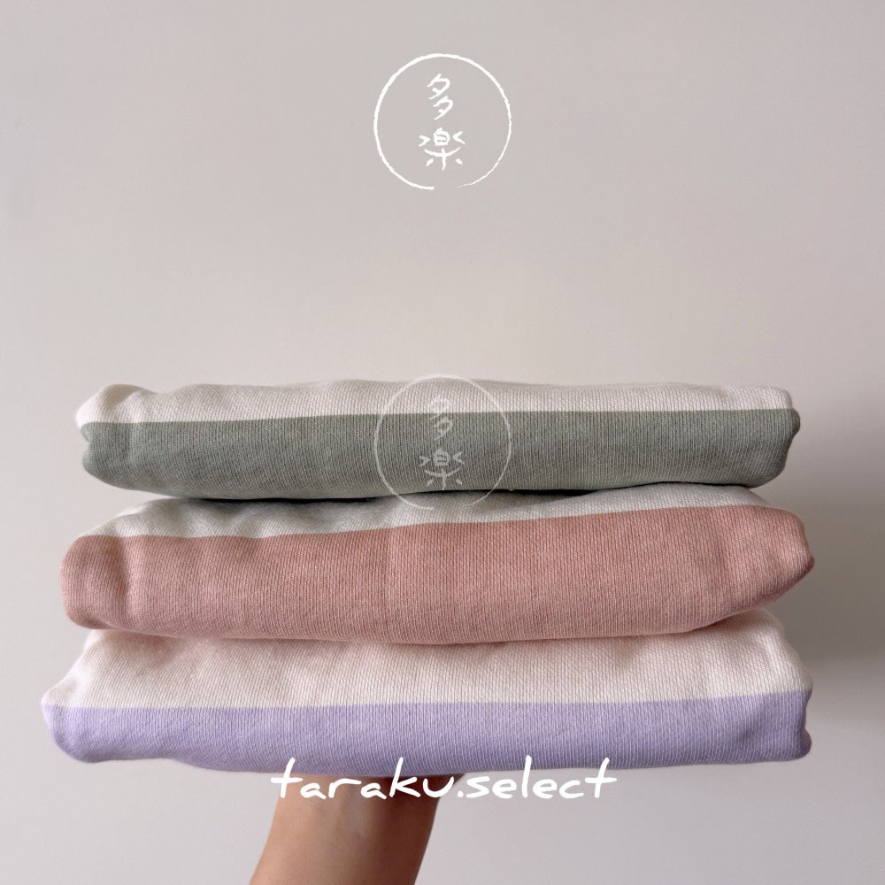 ｜現貨 120cm｜女童 領子 條紋 長袖上衣。日本童裝 大領子 毛圈內裏 多樂選物-細節圖11