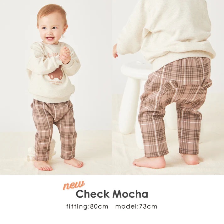 ｜現貨 90cm｜內刷毛寶寶長褲。日本童裝 小熊耳朵 刷毛 男寶褲 女寶褲 幼兒 保暖長褲 多樂選物-細節圖3