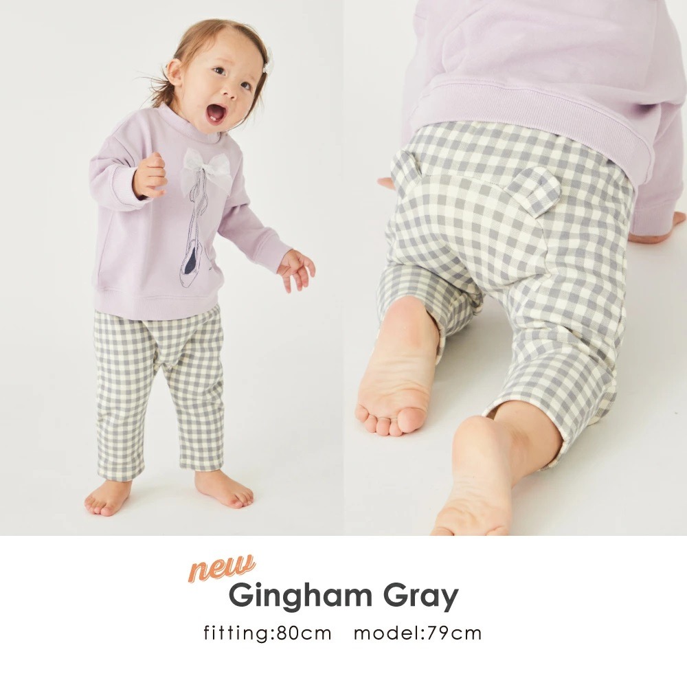 ｜現貨 90cm｜內刷毛寶寶長褲。日本童裝 小熊耳朵 刷毛 男寶褲 女寶褲 幼兒 保暖長褲 多樂選物-細節圖4