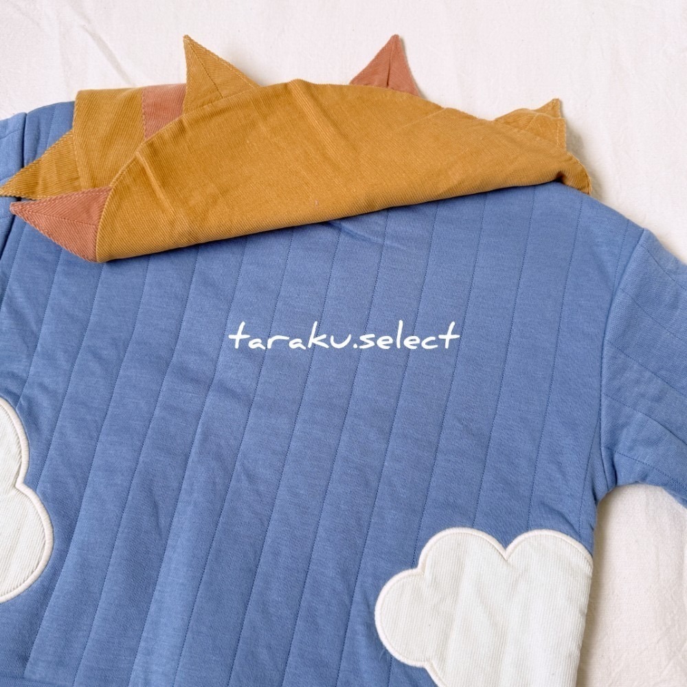 ｜現貨 110cm｜幼兒鋪棉長袖上衣。日本童裝 小太陽 雲朵 寶寶上衣 兒童上衣 多樂選物 商品編號：P69-細節圖4