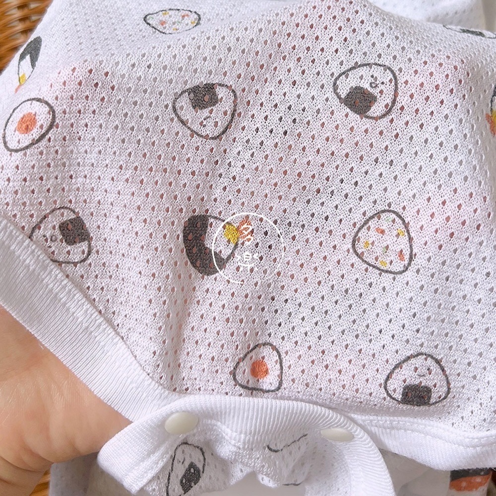 夏季包屁衣｜現貨 70cm 90cm｜男寶包屁衣3件組。透氣 網眼包屁衣 汽車 飯糰 多樂選物 ns-細節圖5