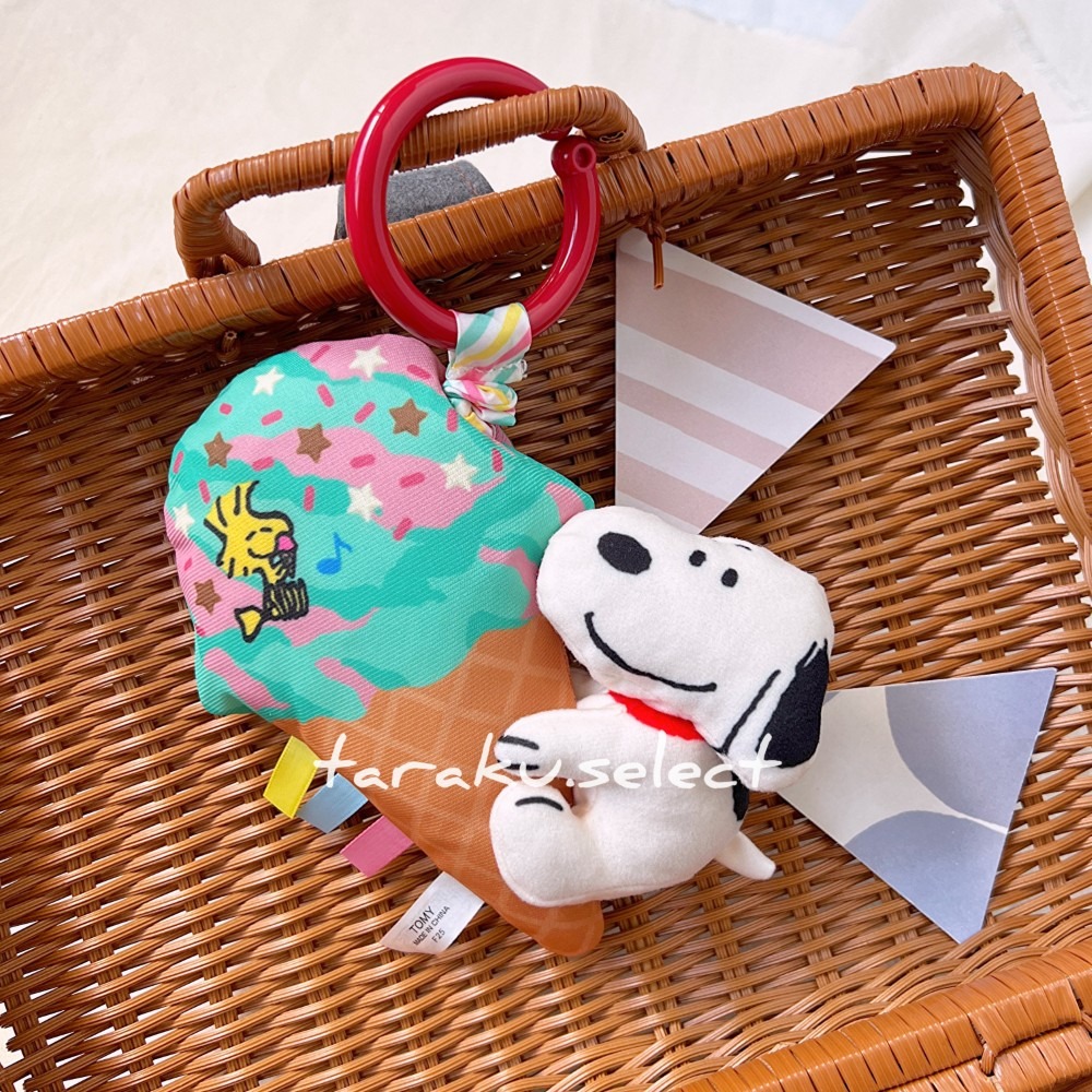 史努比安撫震動玩偶｜現貨｜寶寶安撫玩偶。日本代購 官方正品 安撫掛飾 沙紙聲響 新生兒送禮 多樂選物-細節圖2