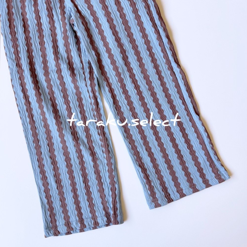 兒童長褲｜現貨 120cm｜&mignon 日本童裝 男童 女童 條紋 長褲 休閒長褲 多樂選物-細節圖5