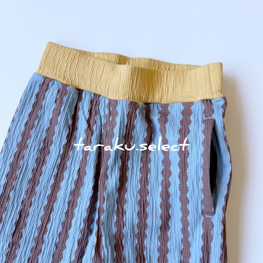 兒童長褲｜現貨 120cm｜&mignon 日本童裝 男童 女童 條紋 長褲 休閒長褲 多樂選物-細節圖5