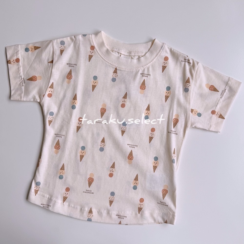短袖T恤｜現貨 100-120cm｜tete a tete 冰淇淋上衣。男寶女寶 幼兒上衣 幼兒園上衣 多樂選物-細節圖4