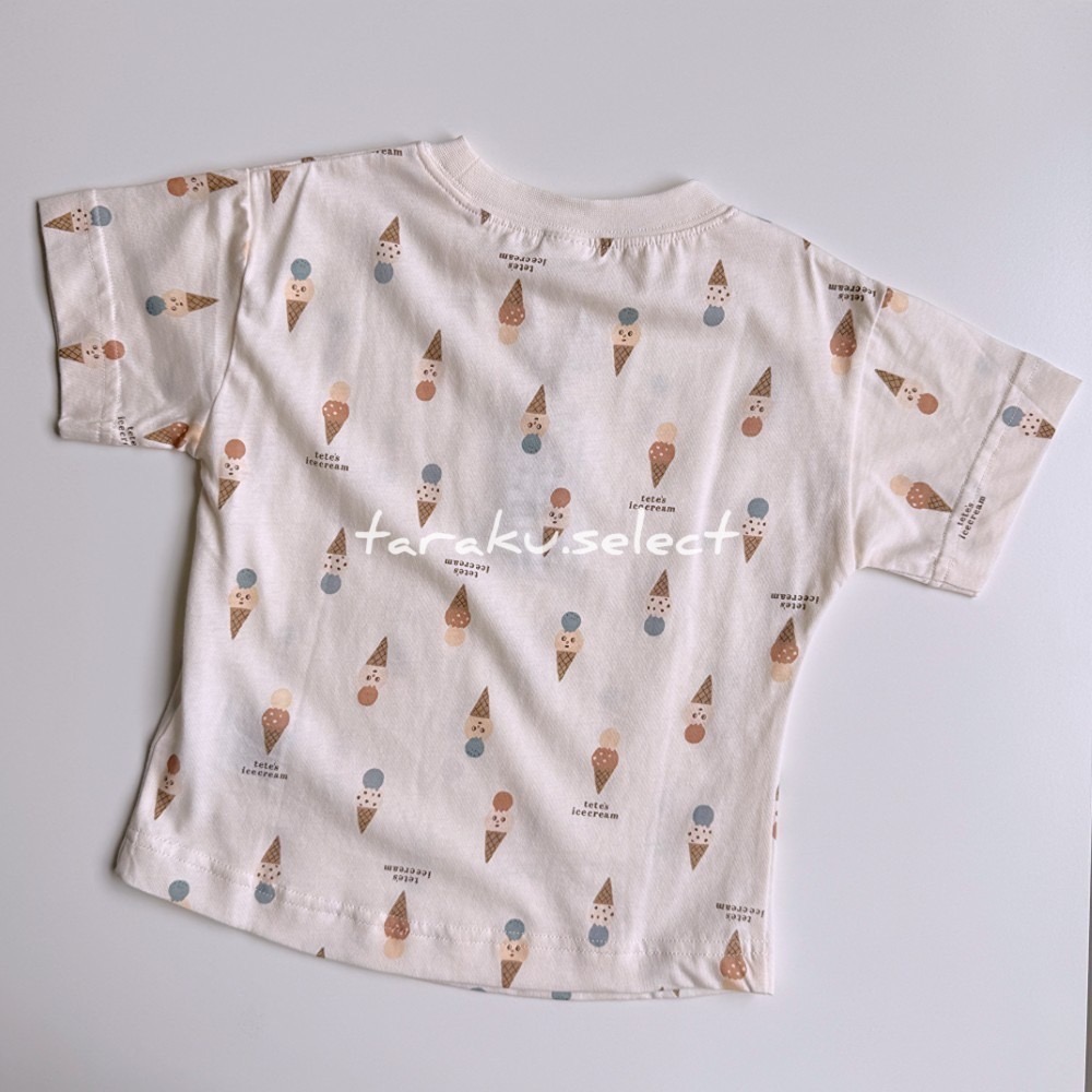 短袖T恤｜現貨 100-120cm｜tete a tete 冰淇淋上衣。男寶女寶 幼兒上衣 幼兒園上衣 多樂選物-細節圖5