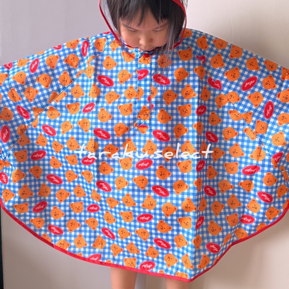 兒童雨衣｜110cm｜ wiggle wiggle 兒童斗篷雨衣 小熊雨衣。正版聯名 多樂選物 ss-細節圖4