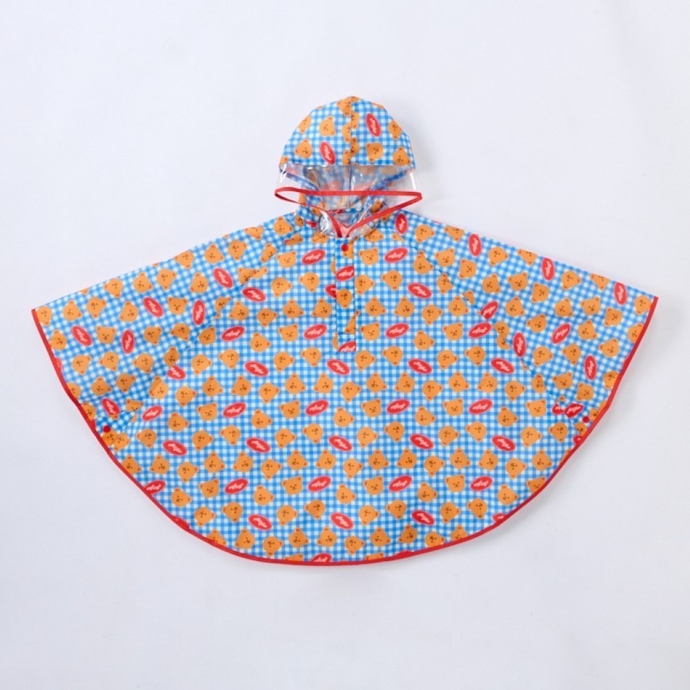 兒童雨衣｜110cm｜ wiggle wiggle 兒童斗篷雨衣 小熊雨衣。正版聯名 多樂選物 ss-細節圖6