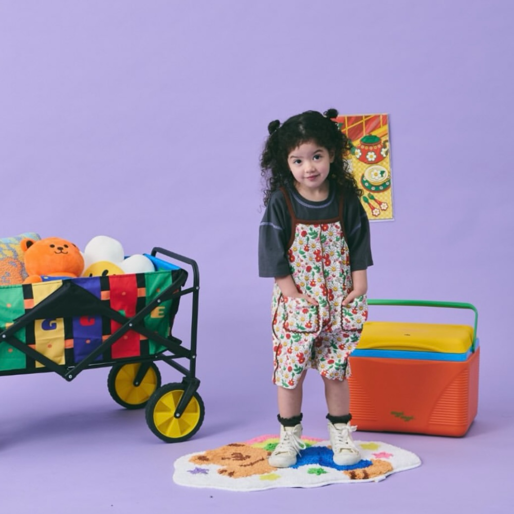 幼兒吊帶褲｜現貨 100cm｜wiggle wiggle 聯名吊帶短褲。男寶女寶 幼兒吊帶褲 多樂選物-細節圖2