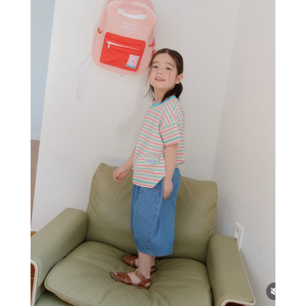 幼兒過膝短褲｜現貨 90-110cm｜寶寶牛仔短褲(2色)。日本童裝 寶寶牛仔褲 幼兒牛仔褲 多樂選物 ss-細節圖3