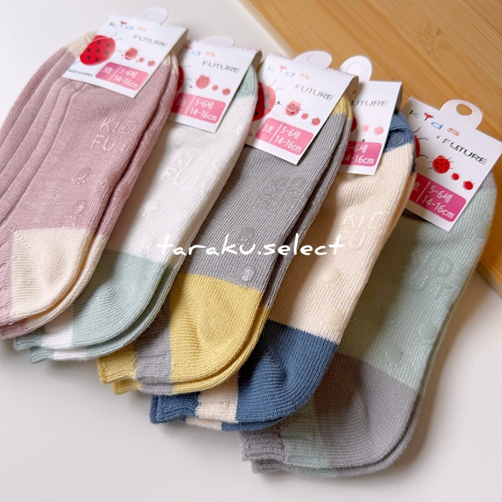韓國童襪｜現貨 12~16cm｜寶寶襪5雙組。韓國製 防滑襪 寶寶襪子 兒童襪子 素色襪子 多樂選物-細節圖2
