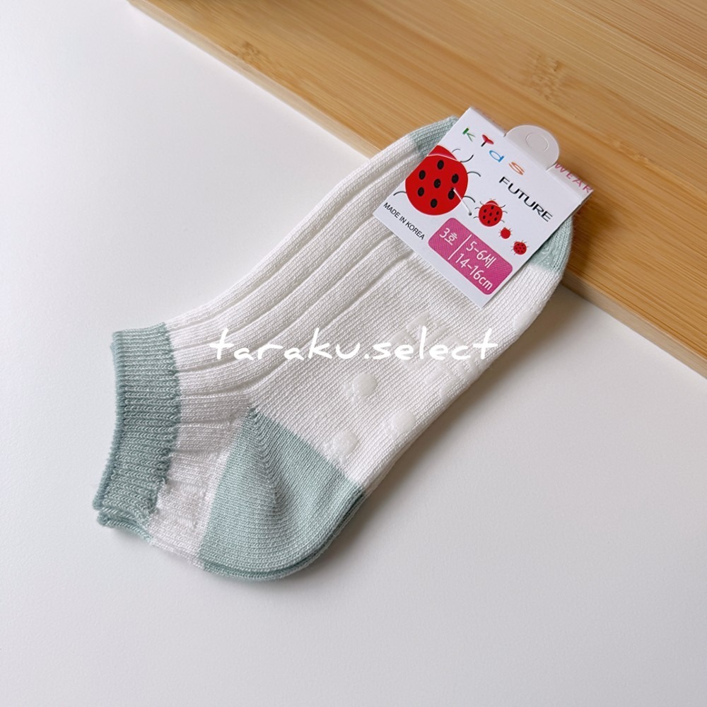 韓國童襪｜現貨 12~16cm｜寶寶襪5雙組。韓國製 防滑襪 寶寶襪子 兒童襪子 素色襪子 多樂選物-細節圖3
