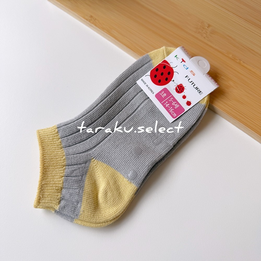 韓國童襪｜現貨 12~16cm｜寶寶襪5雙組。韓國製 防滑襪 寶寶襪子 兒童襪子 素色襪子 多樂選物-細節圖4