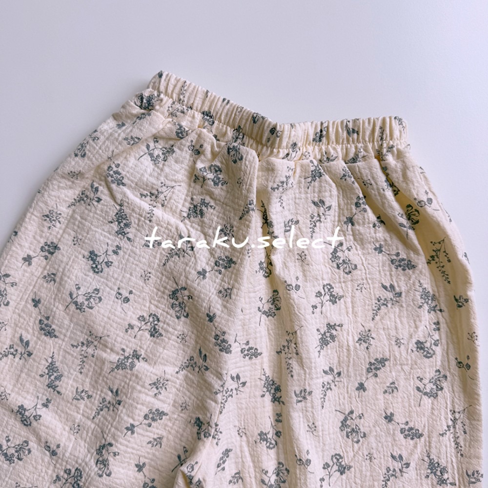 女寶長褲｜現貨 90cm｜女寶小花褲子。日本童裝 寶寶褲 小花 北歐風 女寶穿搭 多樂選物-細節圖4