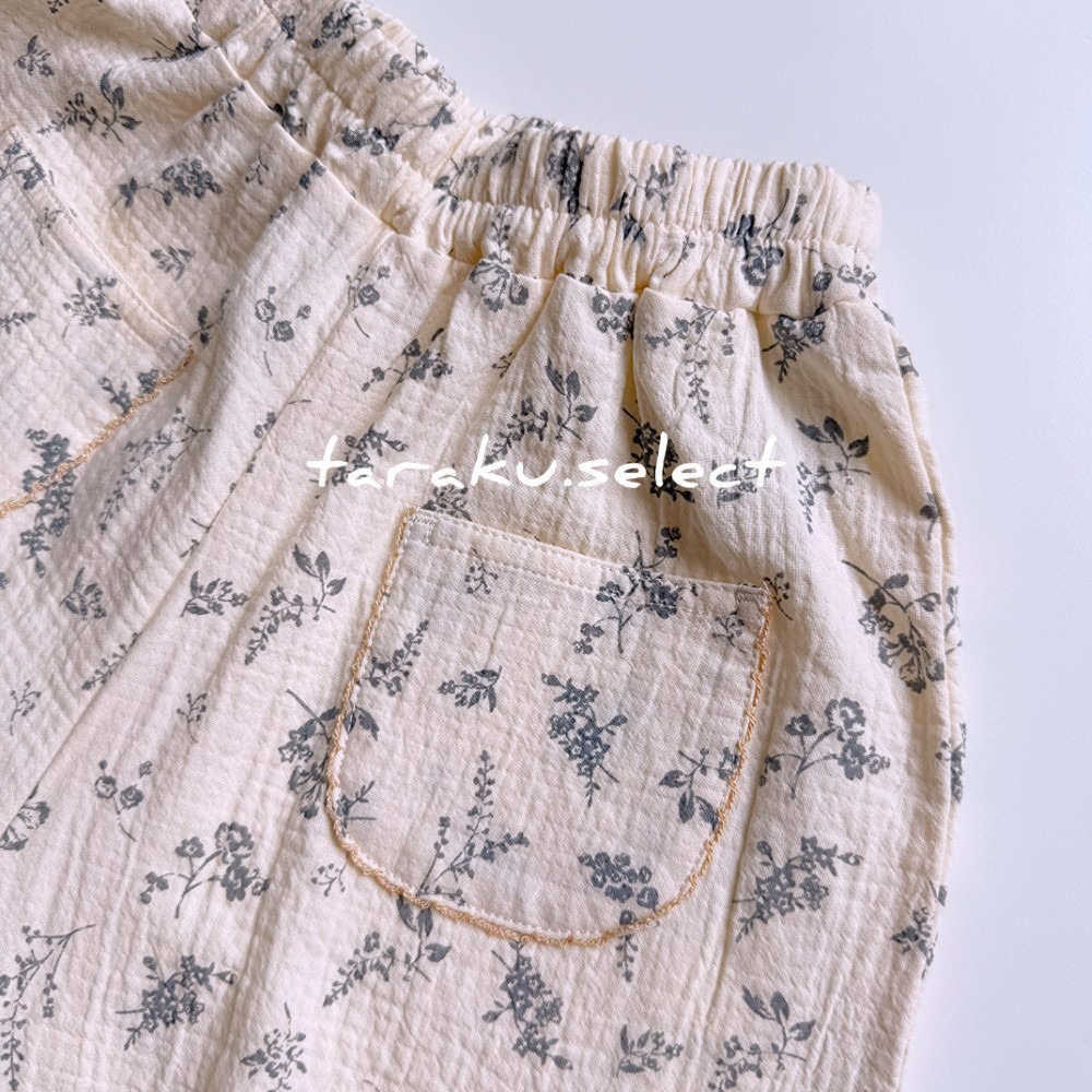 女寶長褲｜現貨 90cm｜女寶小花褲子。日本童裝 寶寶褲 小花 北歐風 女寶穿搭 多樂選物-細節圖6