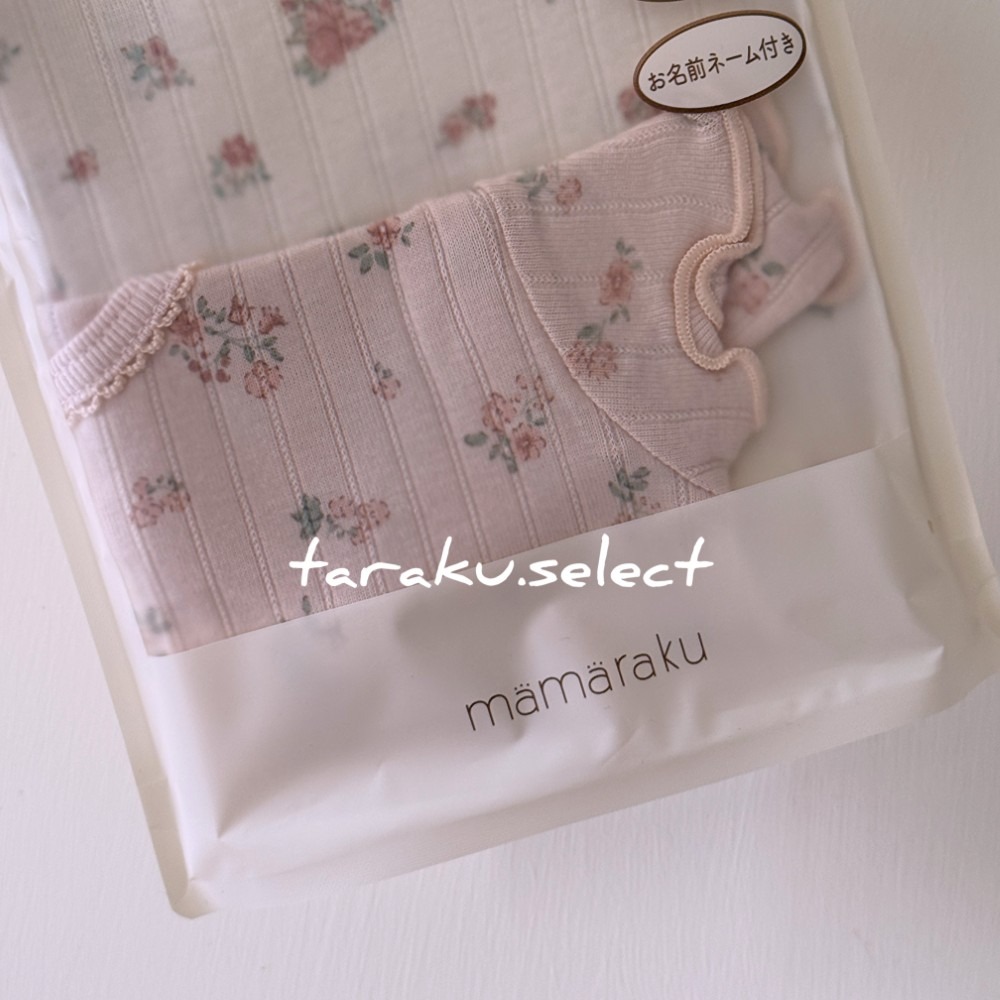 短袖內衣｜現貨 100cm 120cm｜女童純棉內衣2件組。日本童裝 木耳滾邊 女童內衣 荷葉袖 花朵內衣 多樂選物-細節圖3