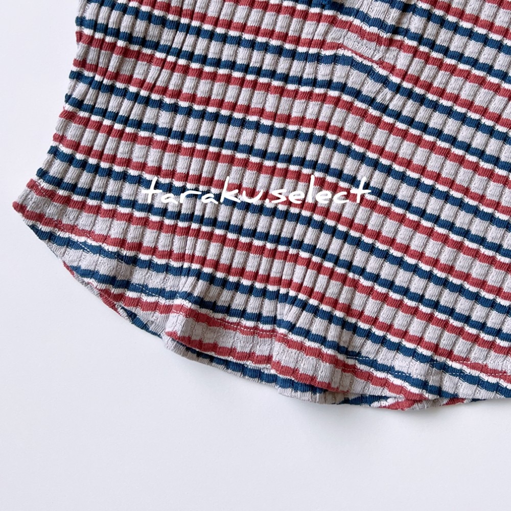 無袖上衣｜現貨 90cm(80-90cm適穿)｜&mignon 無袖寶寶海軍領上衣。日本童裝 條紋 海軍領 多樂選物-細節圖7