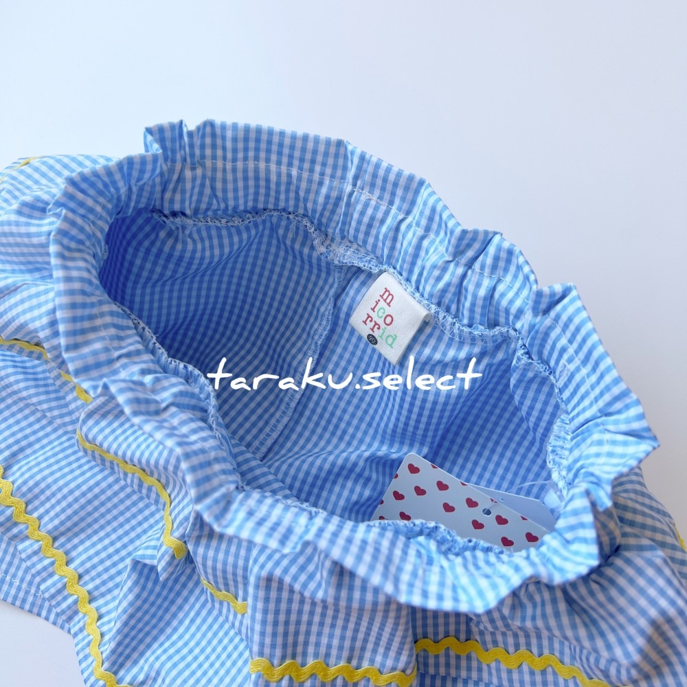 女寶短褲｜現貨 90cm｜女寶格紋蛋糕褲裙。日本童裝 寶寶褲裙 格紋短褲 女寶穿搭 多樂選物-細節圖7