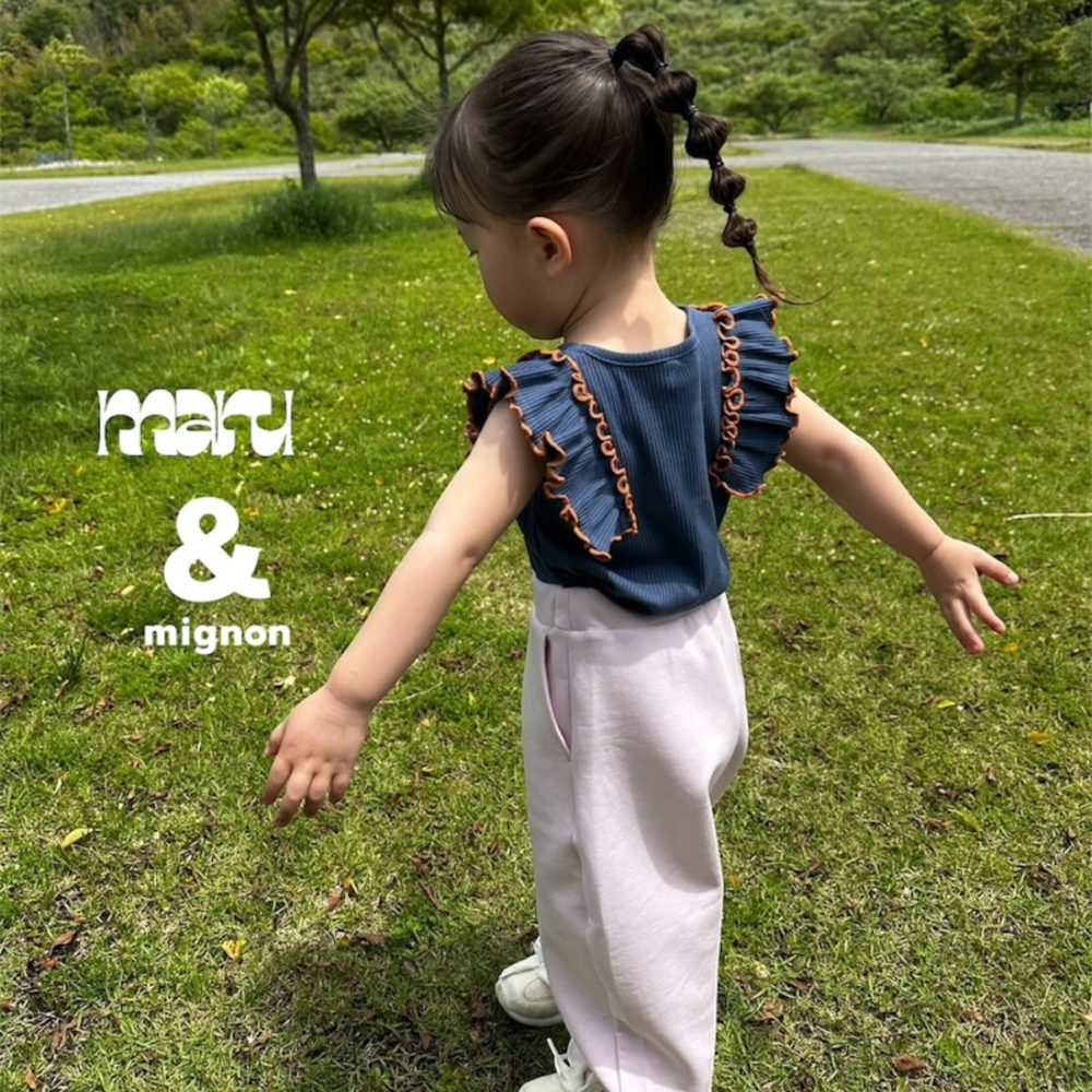 女童上衣｜現貨 90cm 100cm 120cm｜&mignon 女童短袖上衣。日本童裝 女寶上衣 女童內搭 多樂選物-細節圖2