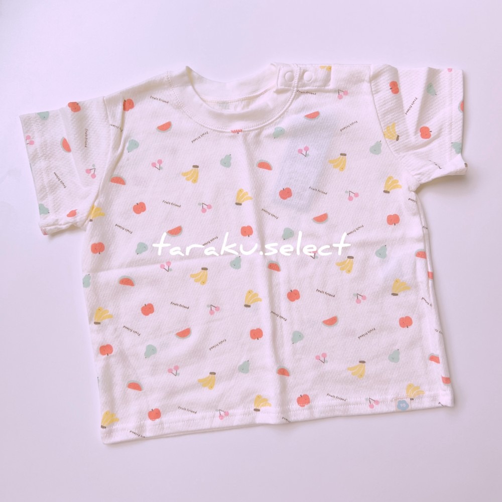 寶寶短袖睡衣｜現貨 90cm 95cm｜寶寶短袖睡衣套裝。日本童裝 幼兒睡衣 水果睡衣 護肚褲 腹卷睡褲 多樂選物-細節圖2