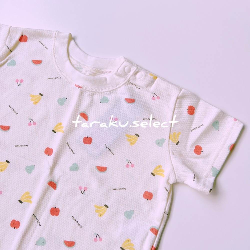 寶寶短袖睡衣｜現貨 90cm 95cm｜寶寶短袖睡衣套裝。日本童裝 幼兒睡衣 水果睡衣 護肚褲 腹卷睡褲 多樂選物-細節圖3