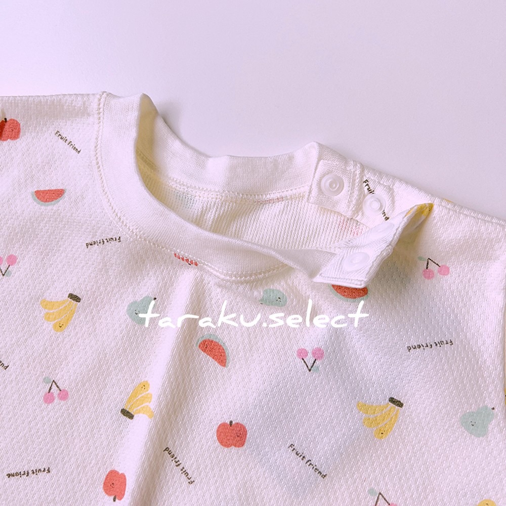寶寶短袖睡衣｜現貨 90cm 95cm｜寶寶短袖睡衣套裝。日本童裝 幼兒睡衣 水果睡衣 護肚褲 腹卷睡褲 多樂選物-細節圖4