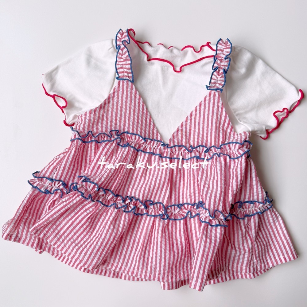 女寶上衣｜現貨 90cm｜兩件式蛋糕小可愛上衣組。女寶 女童 幼兒上衣 女寶穿搭 MB 多樂選物-細節圖2