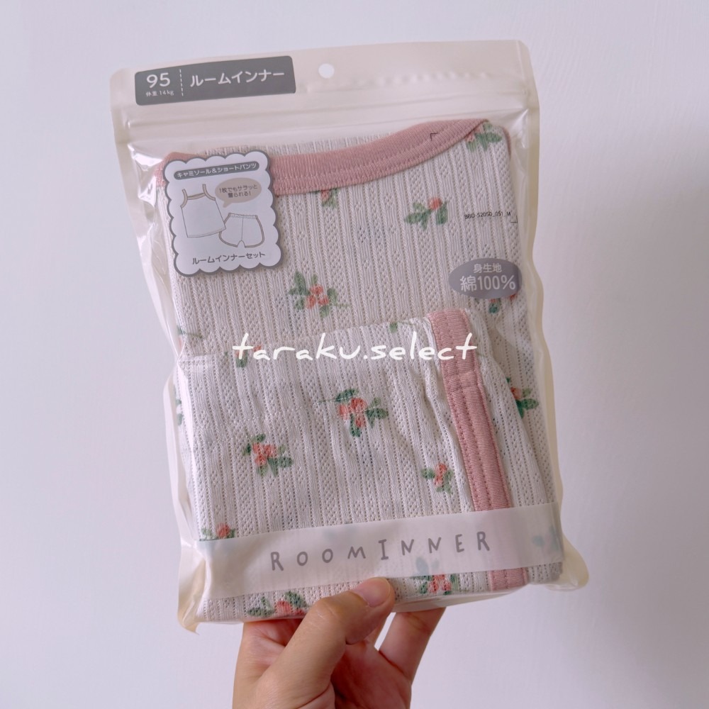細肩帶短褲套裝｜現貨 95cm｜女寶細肩帶&短褲套裝。日本童裝 純棉 家居服 寶寶套裝 多樂選物-細節圖3