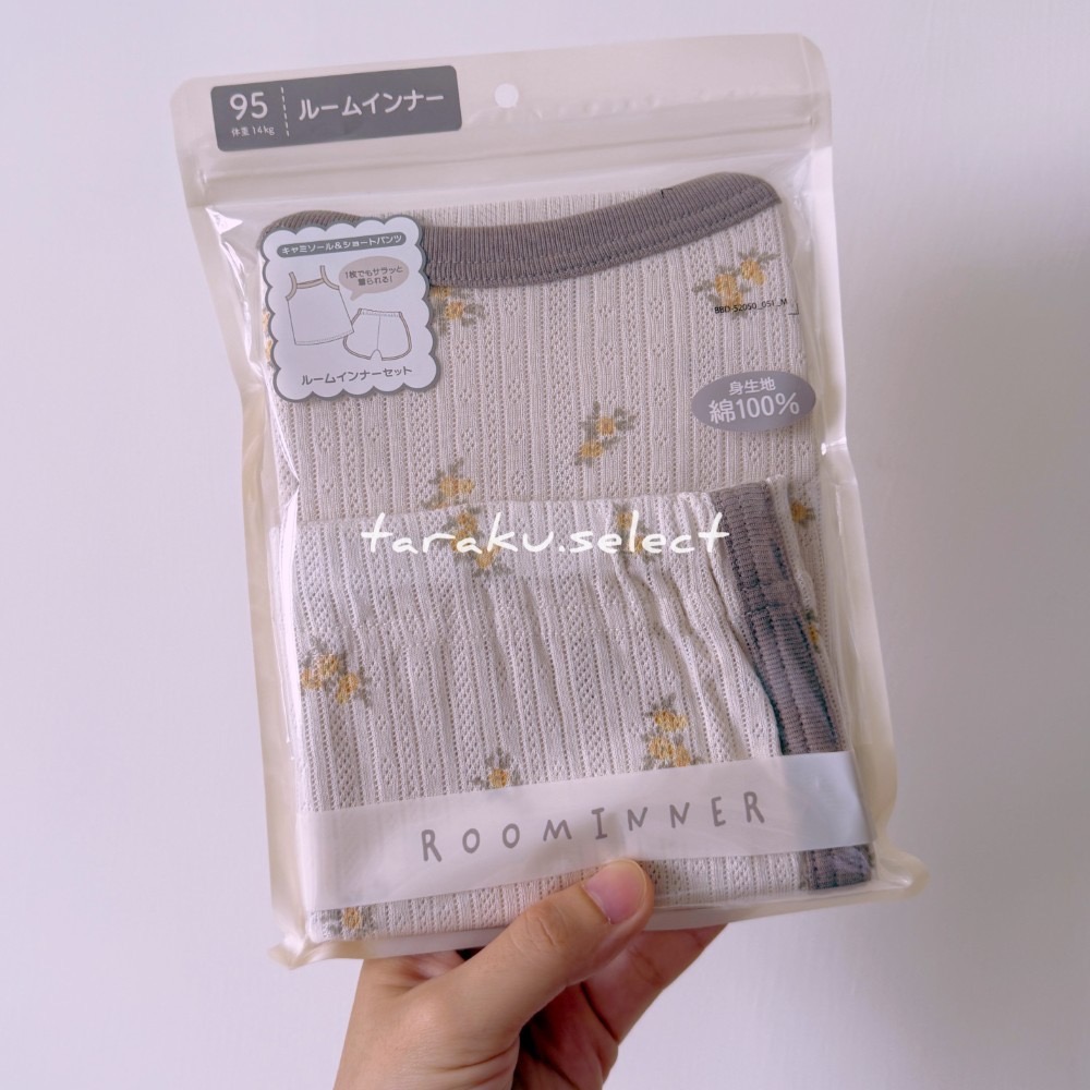 細肩帶短褲套裝｜現貨 95cm｜女寶細肩帶&短褲套裝。日本童裝 純棉 家居服 寶寶套裝 多樂選物-細節圖2