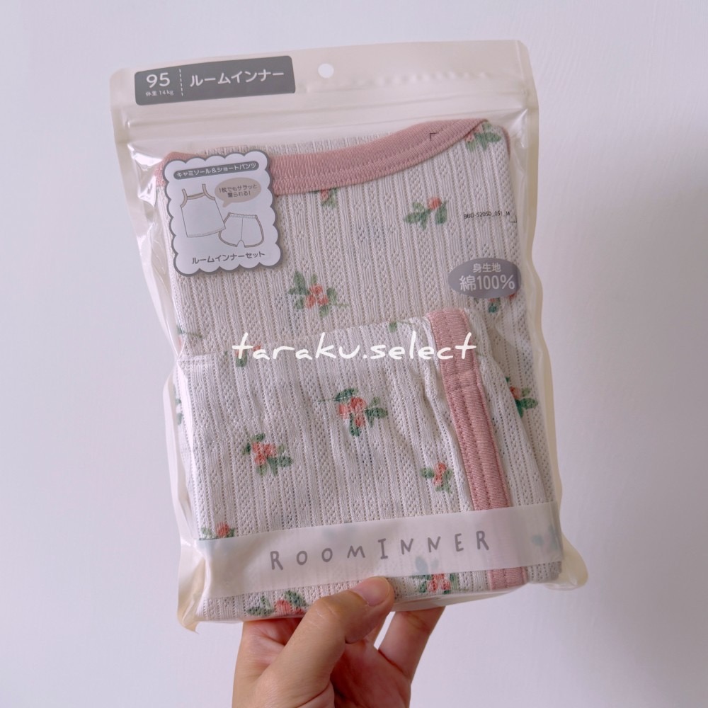 細肩帶短褲套裝｜現貨 95cm｜女寶細肩帶&短褲套裝。日本童裝 純棉 家居服 寶寶套裝 多樂選物-細節圖3