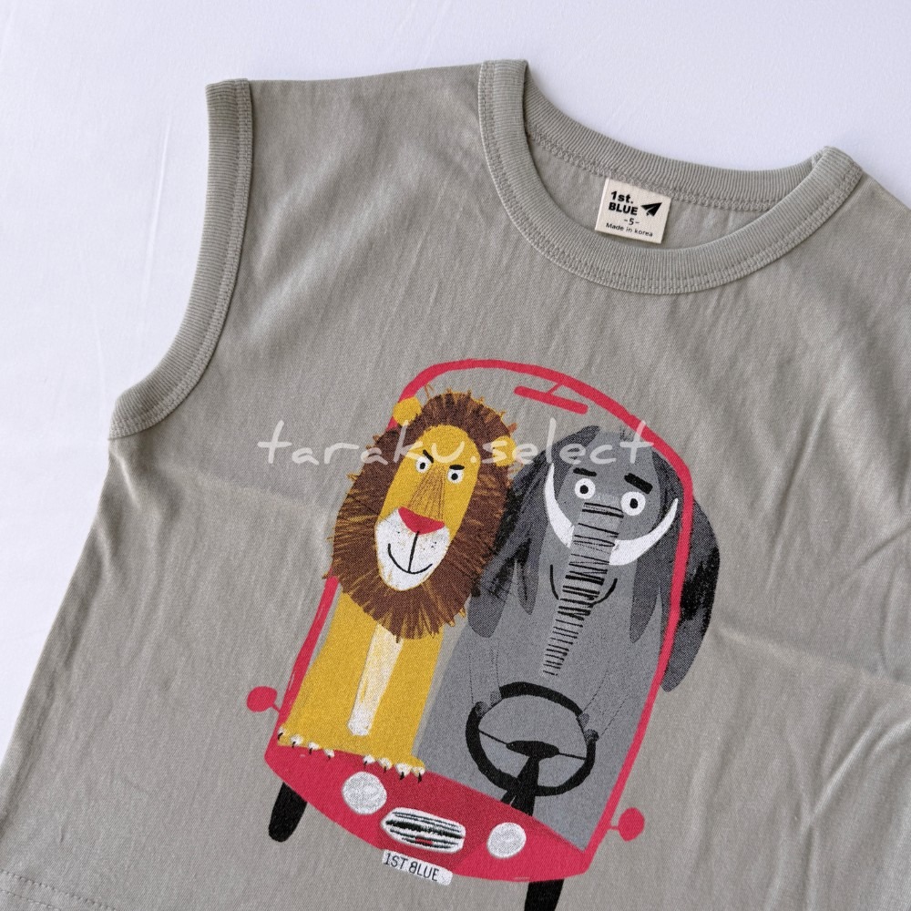 幼兒上衣｜現貨 88~101cm｜正韓童裝 韓國製 1stblue 獅子大象純棉上衣 幼兒園穿搭 多樂選物-規格圖10