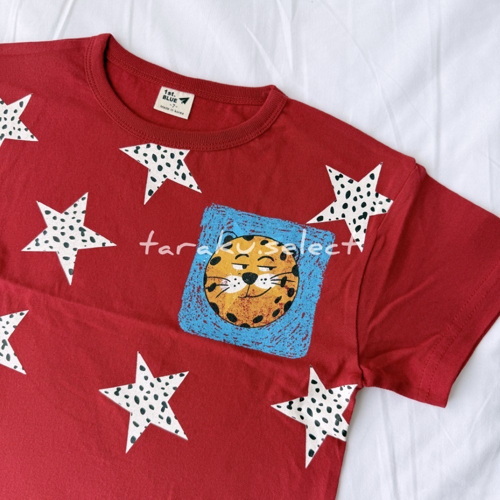 幼兒上衣｜現貨 93~101cm｜正韓童裝 韓國製 1stblue 老虎圖案上衣 幼兒園穿搭 多樂選物-細節圖4