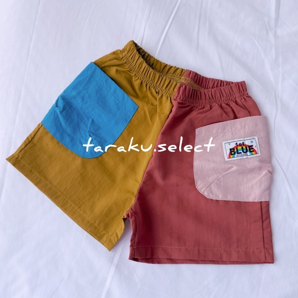 幼兒短褲｜現貨 93~109cm｜正韓童裝 韓國製 1stblue 配色短褲 輕量 尼龍短褲 幼兒園穿搭 多樂選物-細節圖5